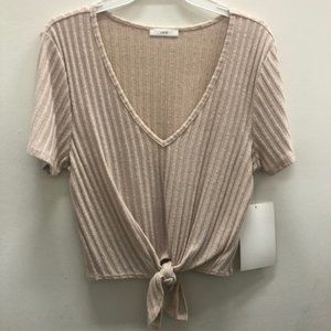 knit shirt with front tie